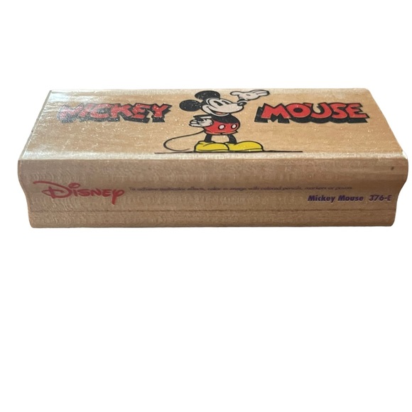MICKEY MOUSE DISNEY Cartoon Character RUBBER STAMPEDE 376-E Wood Mount Stamp (J4 - Picture 5 of 6
